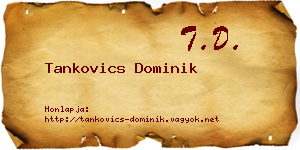 Tankovics Dominik névjegykártya