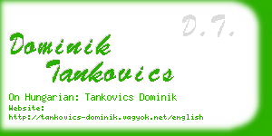 dominik tankovics business card